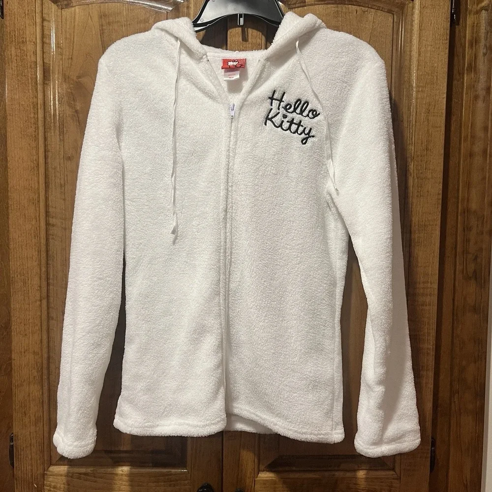 Hello Kitty Adult‎ Hoodie Women's Medium Super Soft White